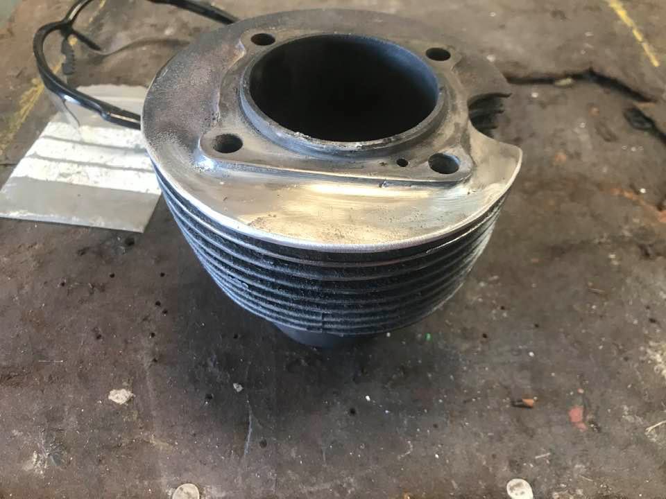 Cast iron head after repair