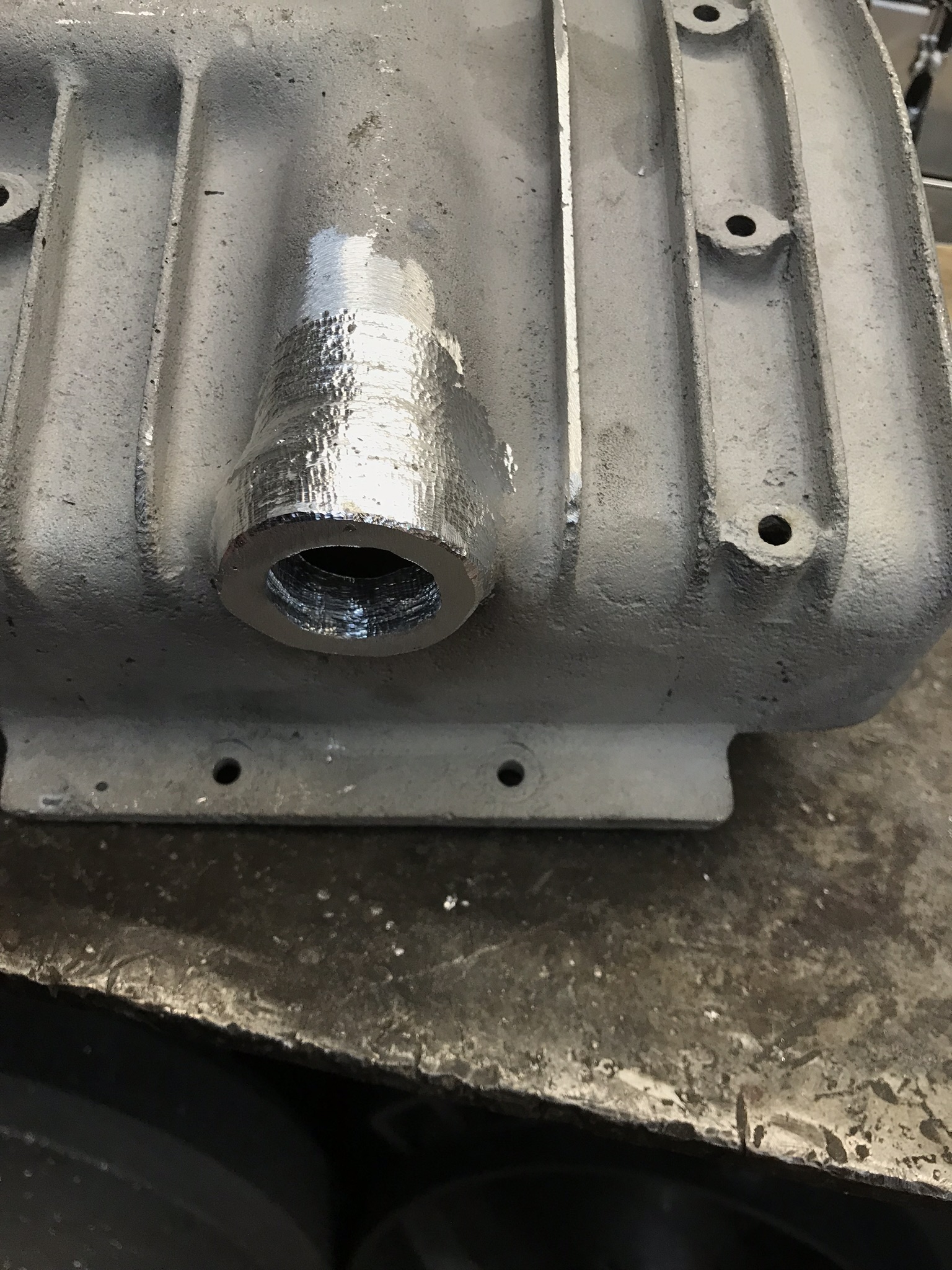 Porsche 356 crankcase after repair